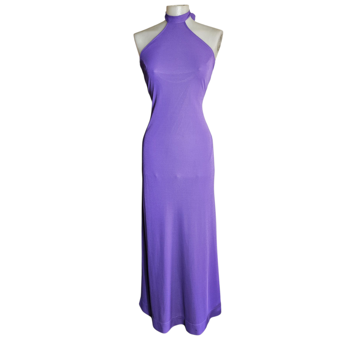 Purple backless maxi dress