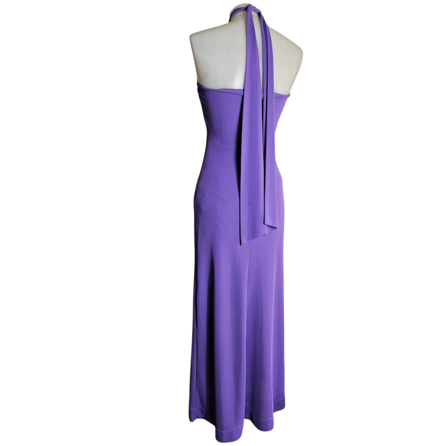 Purple backless maxi dress