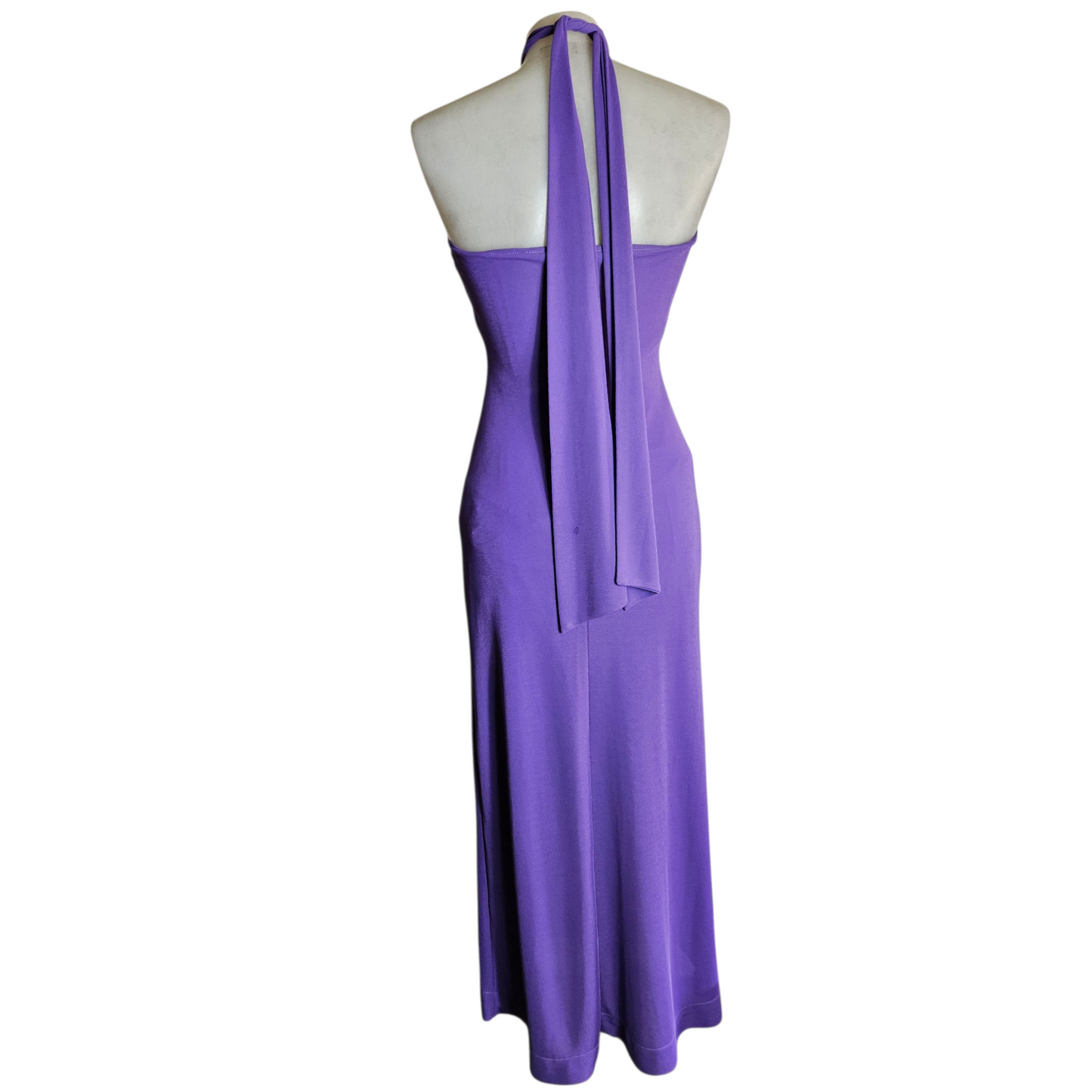 Purple backless maxi dress