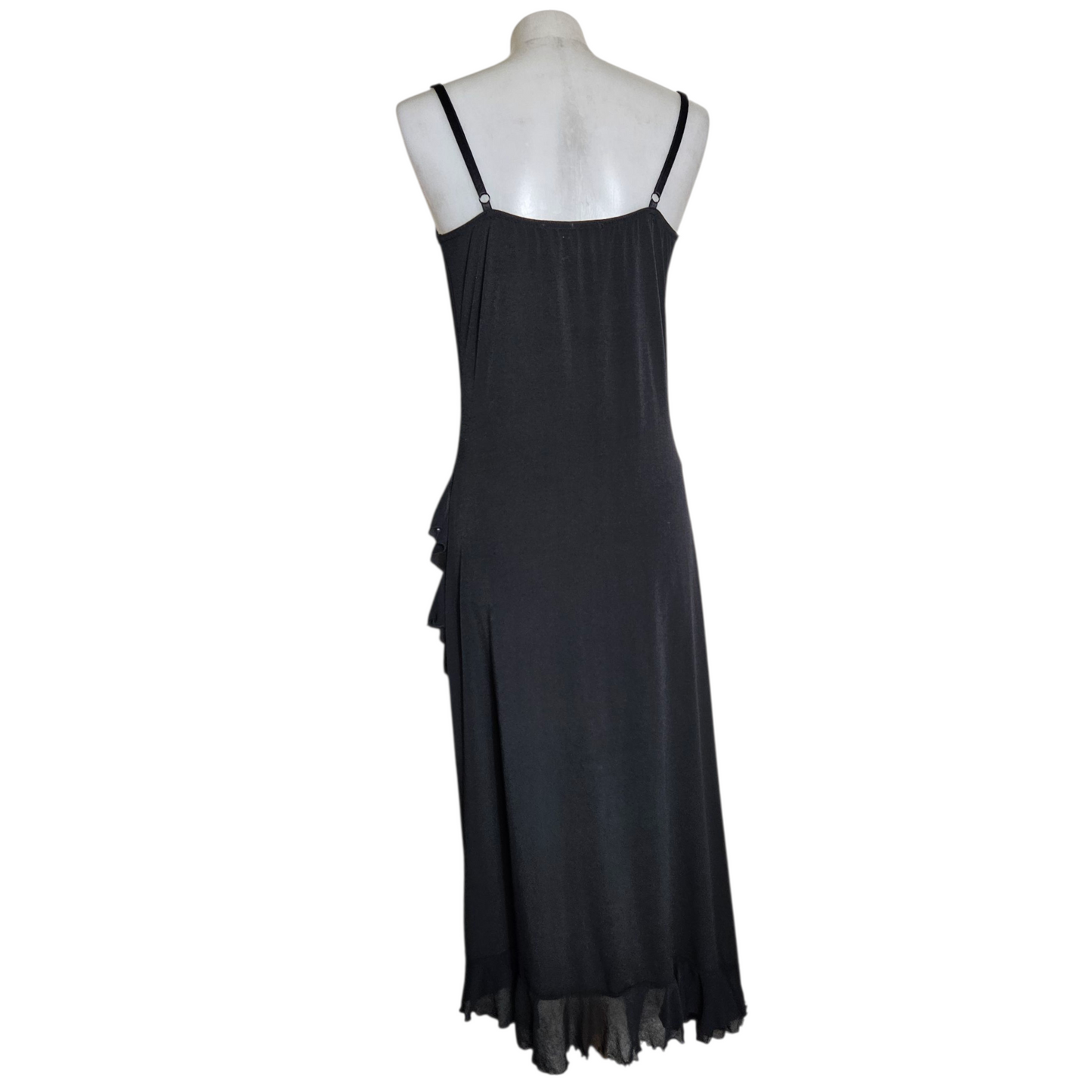 Maxi robe col bénitier noire