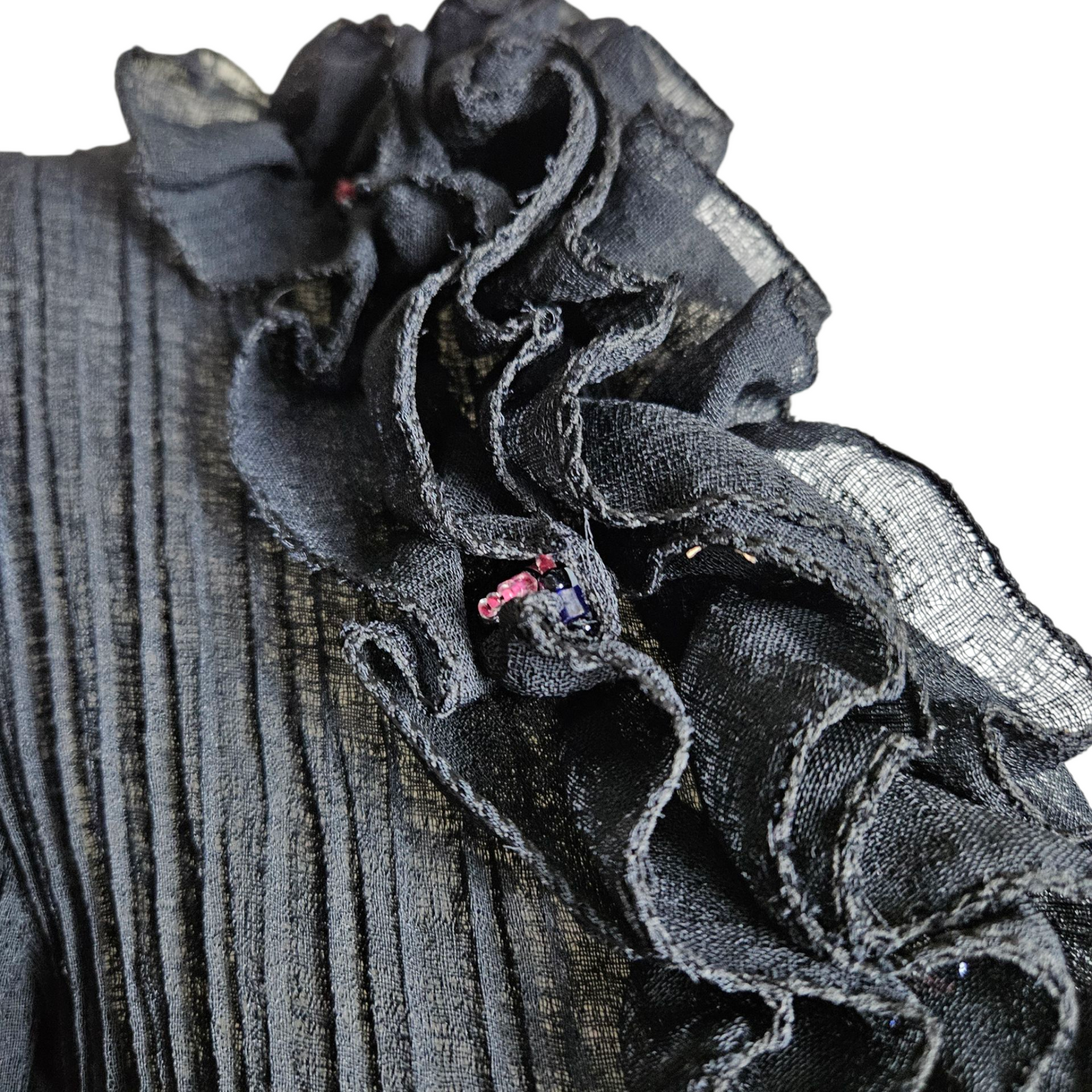 Ruffled and pearl shirt