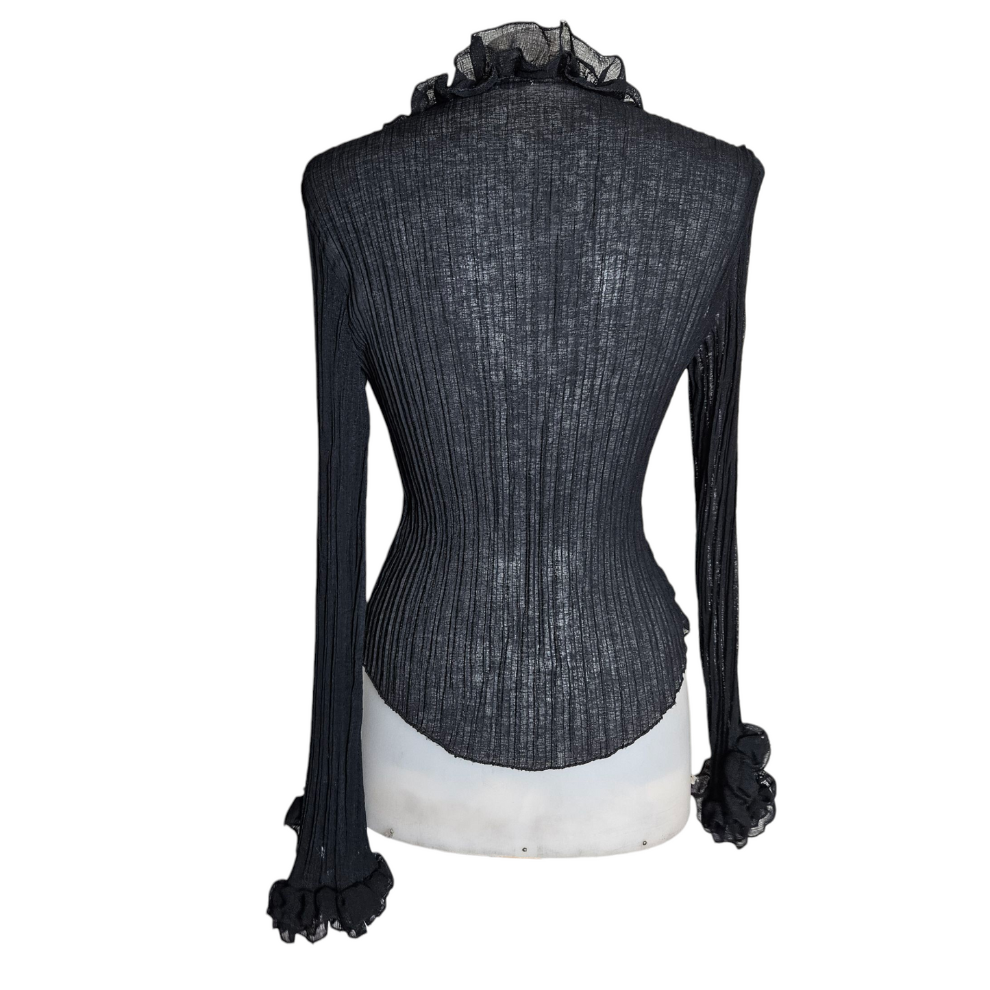 Ruffled and pearl shirt