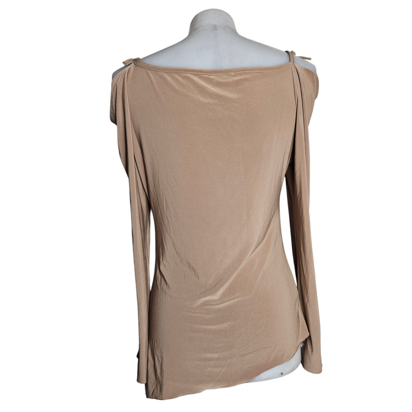 Asymmetrical top with shoulder cutouts