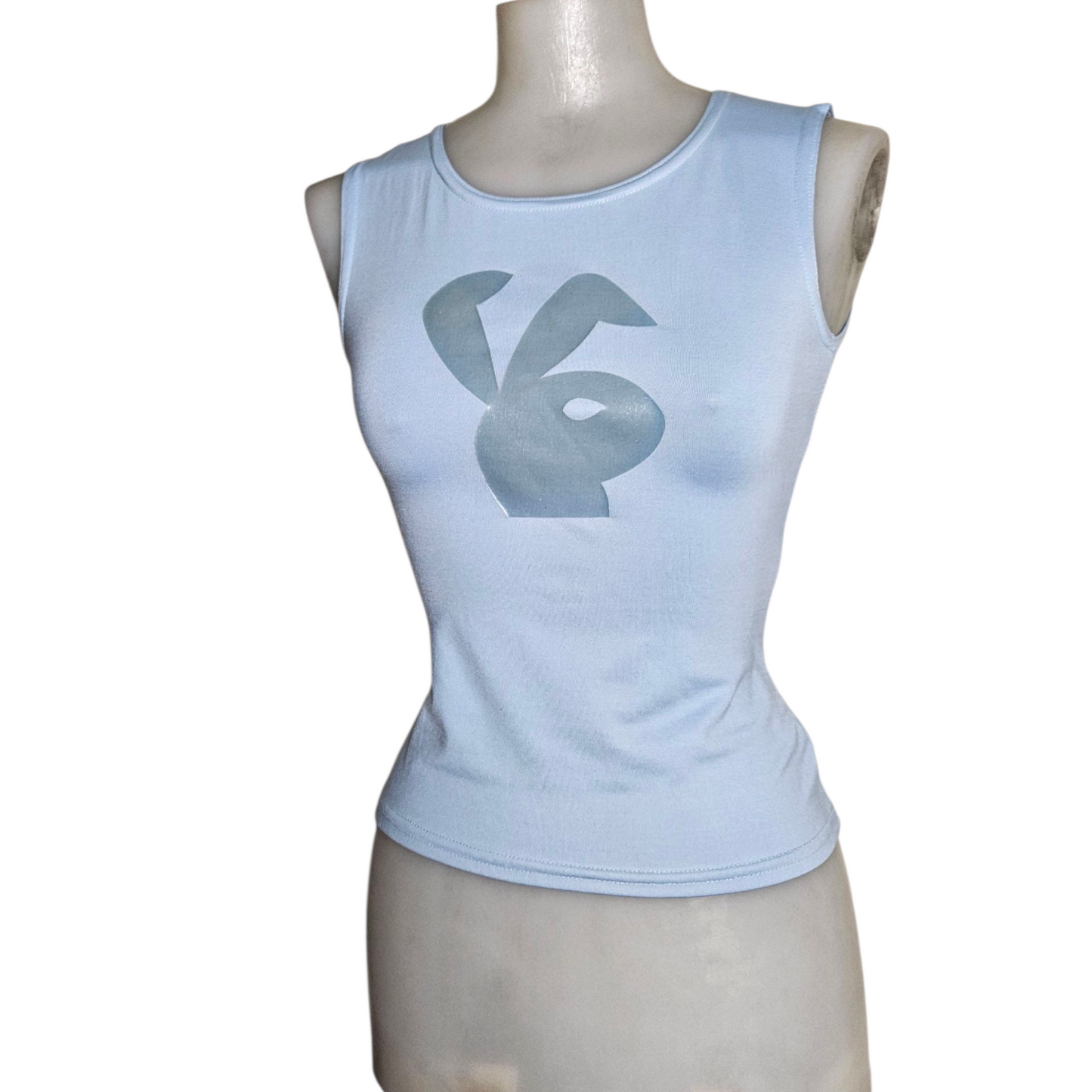 Blue rabbit print top