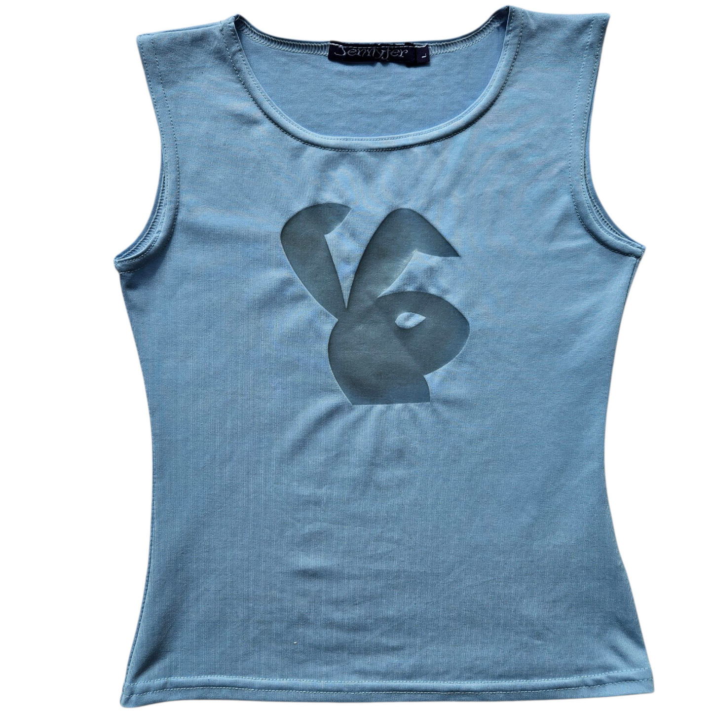 Blue rabbit print top