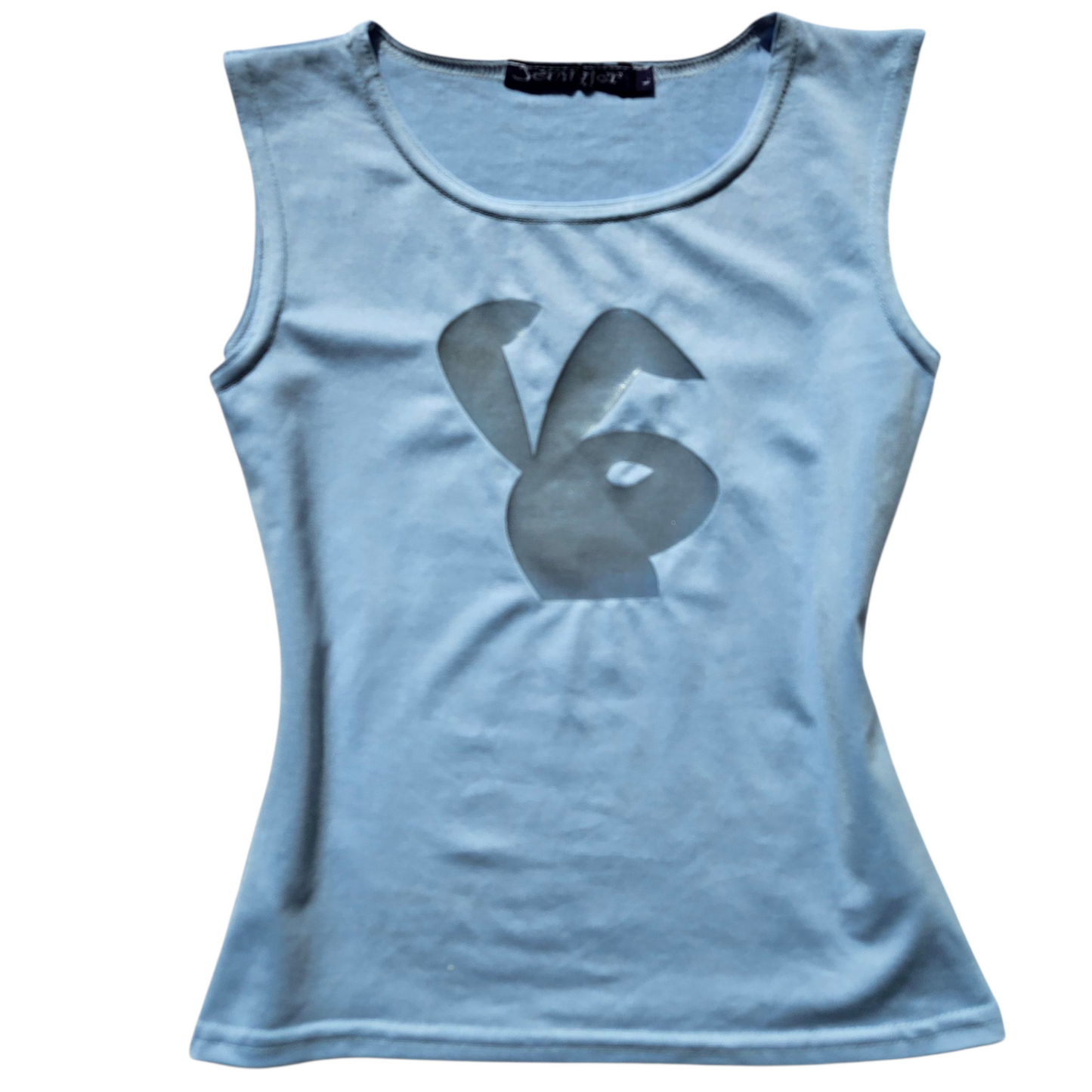 Blue rabbit print top