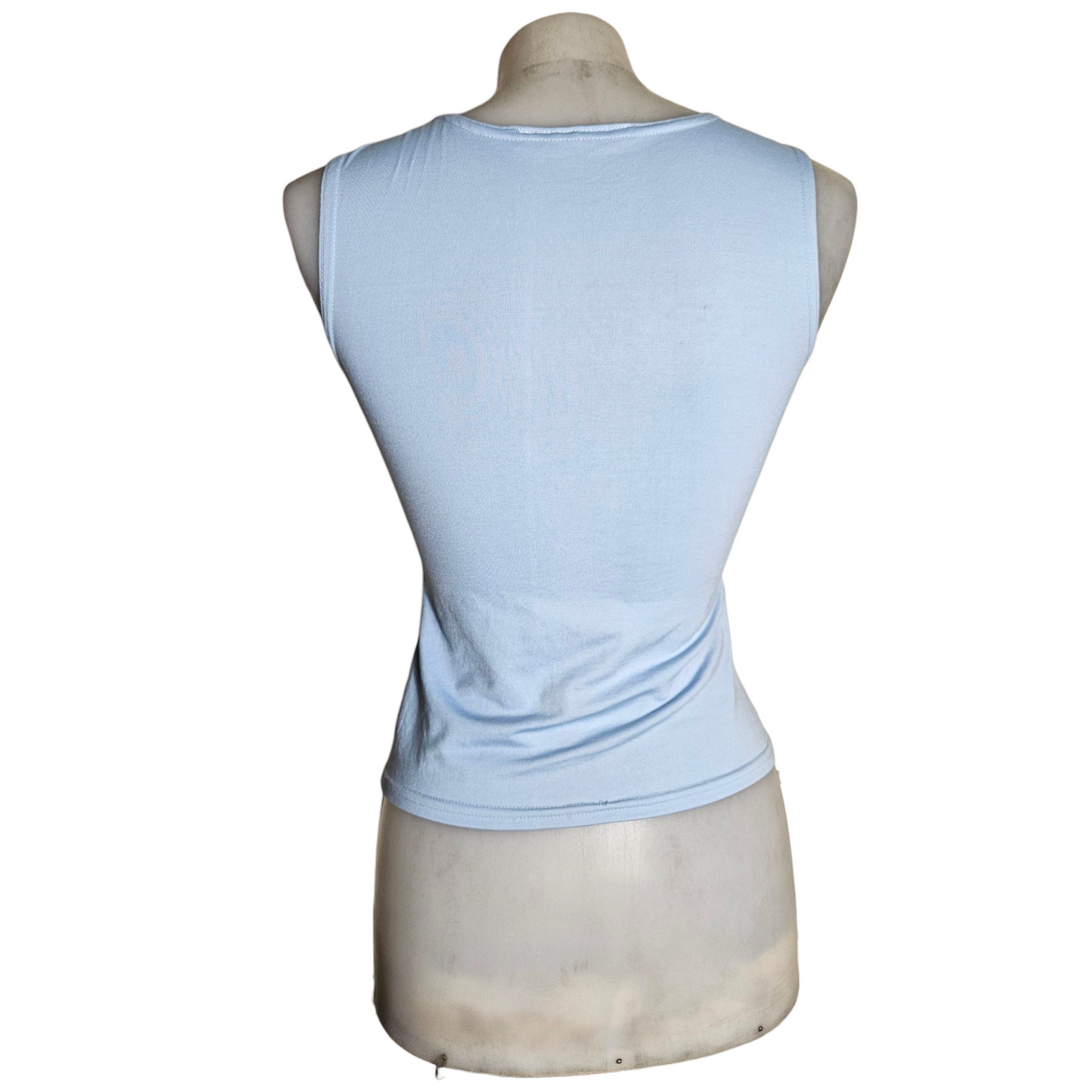 Blue rabbit print top