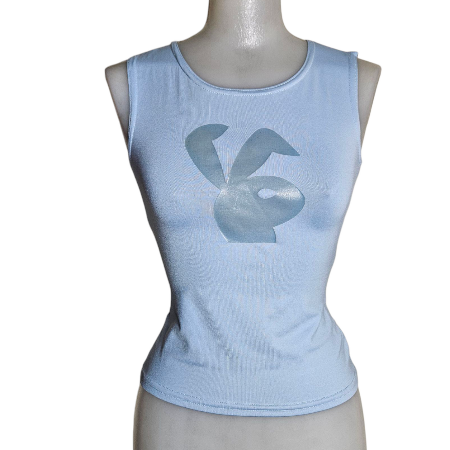 Blue rabbit print top