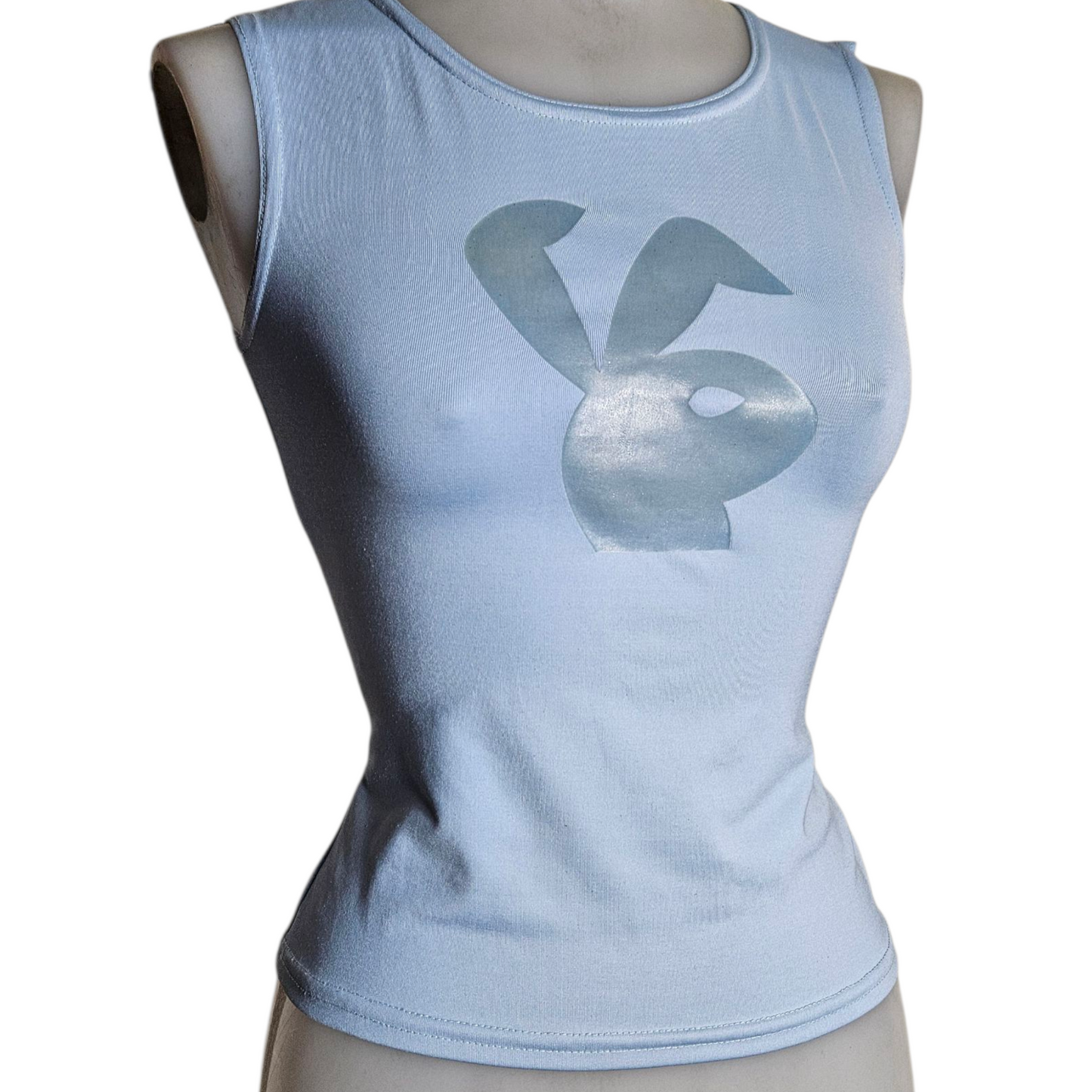 Blue rabbit print top