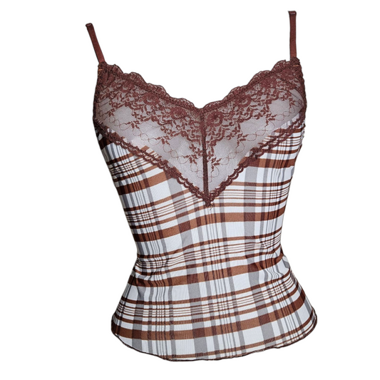Ensemble de nuit en voile tartan