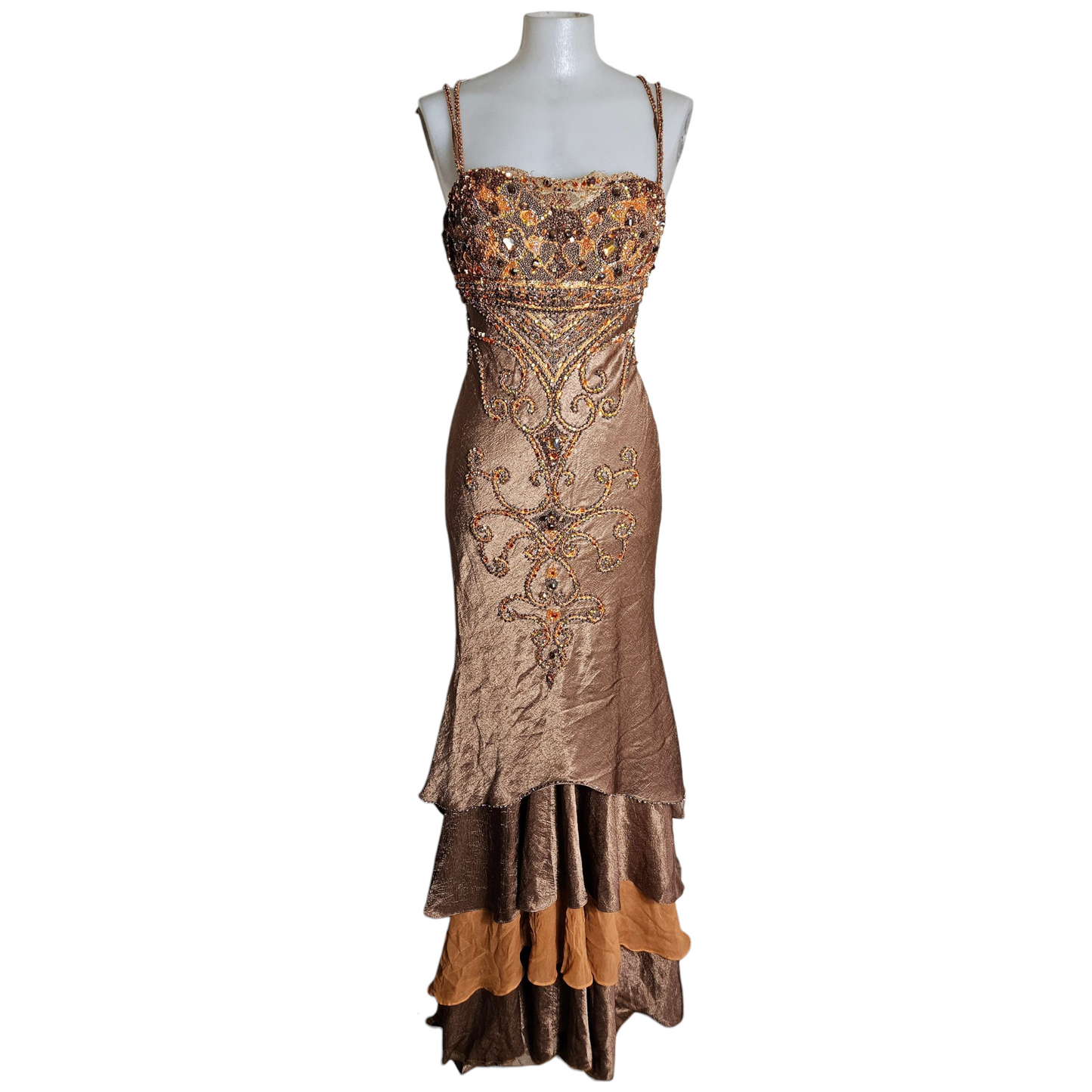 Robe de soirée brodée de perles