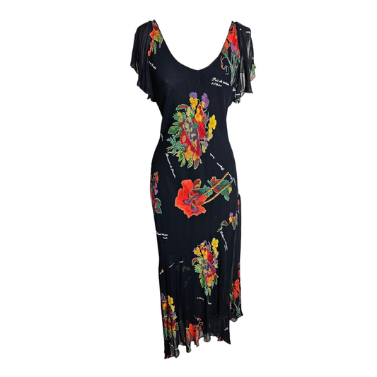 René Derhy floral voile dress
