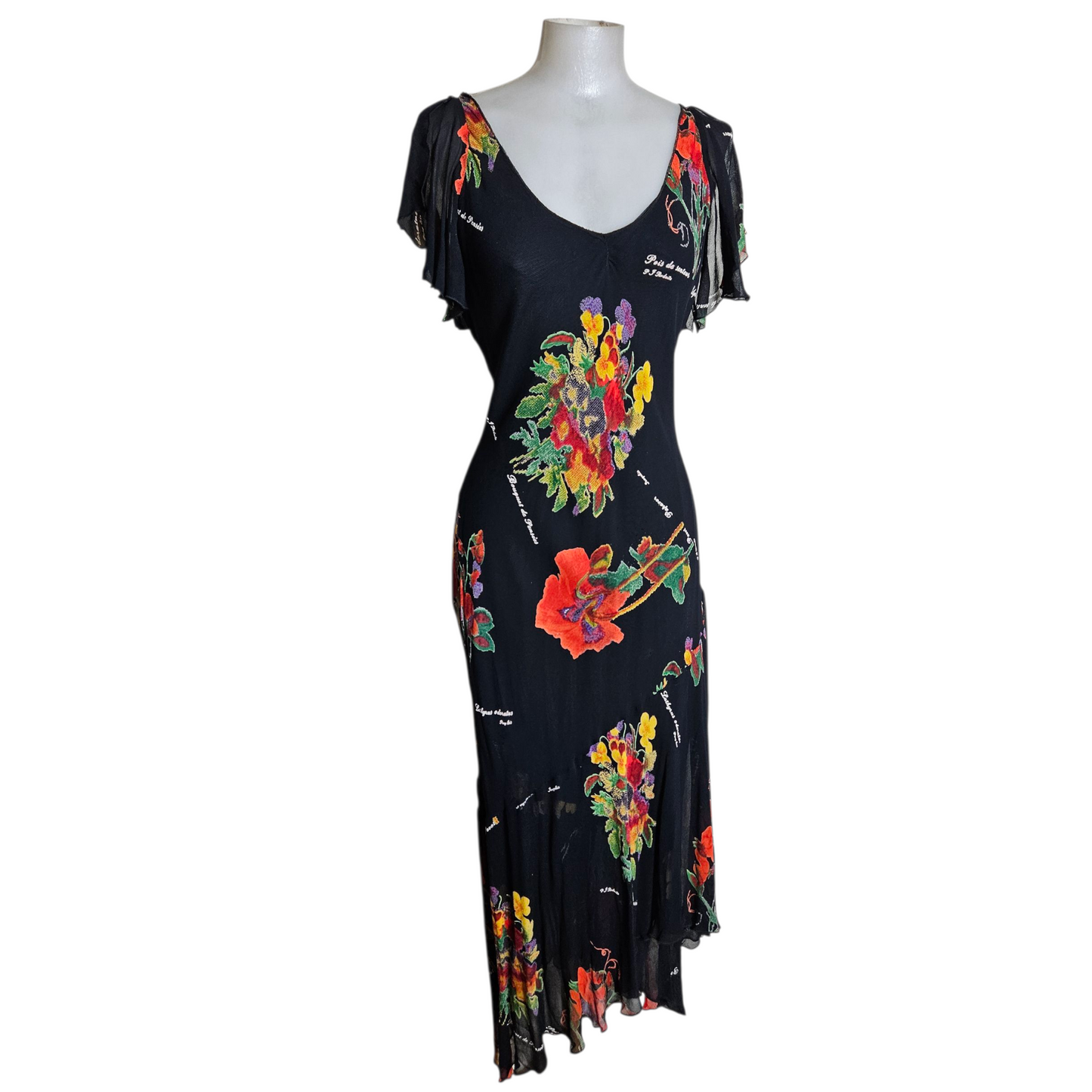 René Derhy floral voile dress