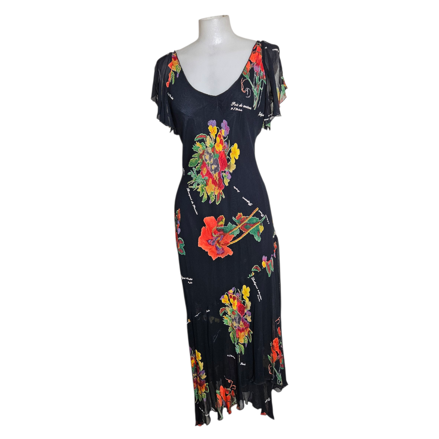 René Derhy floral voile dress