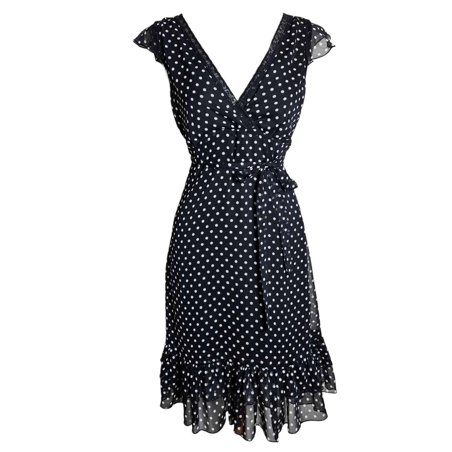 Polka dot voile dress