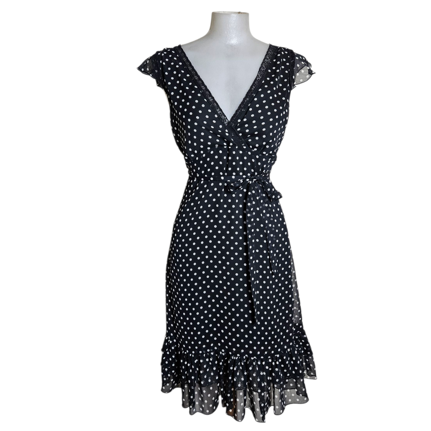 Polka dot voile dress