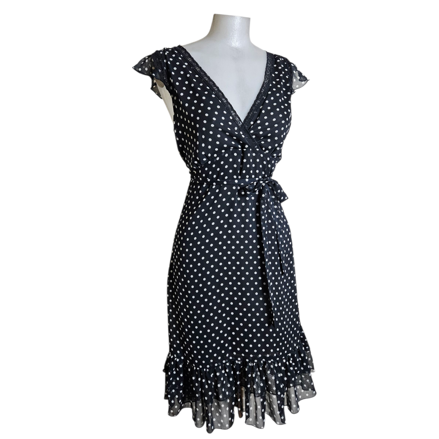 Polka dot voile dress