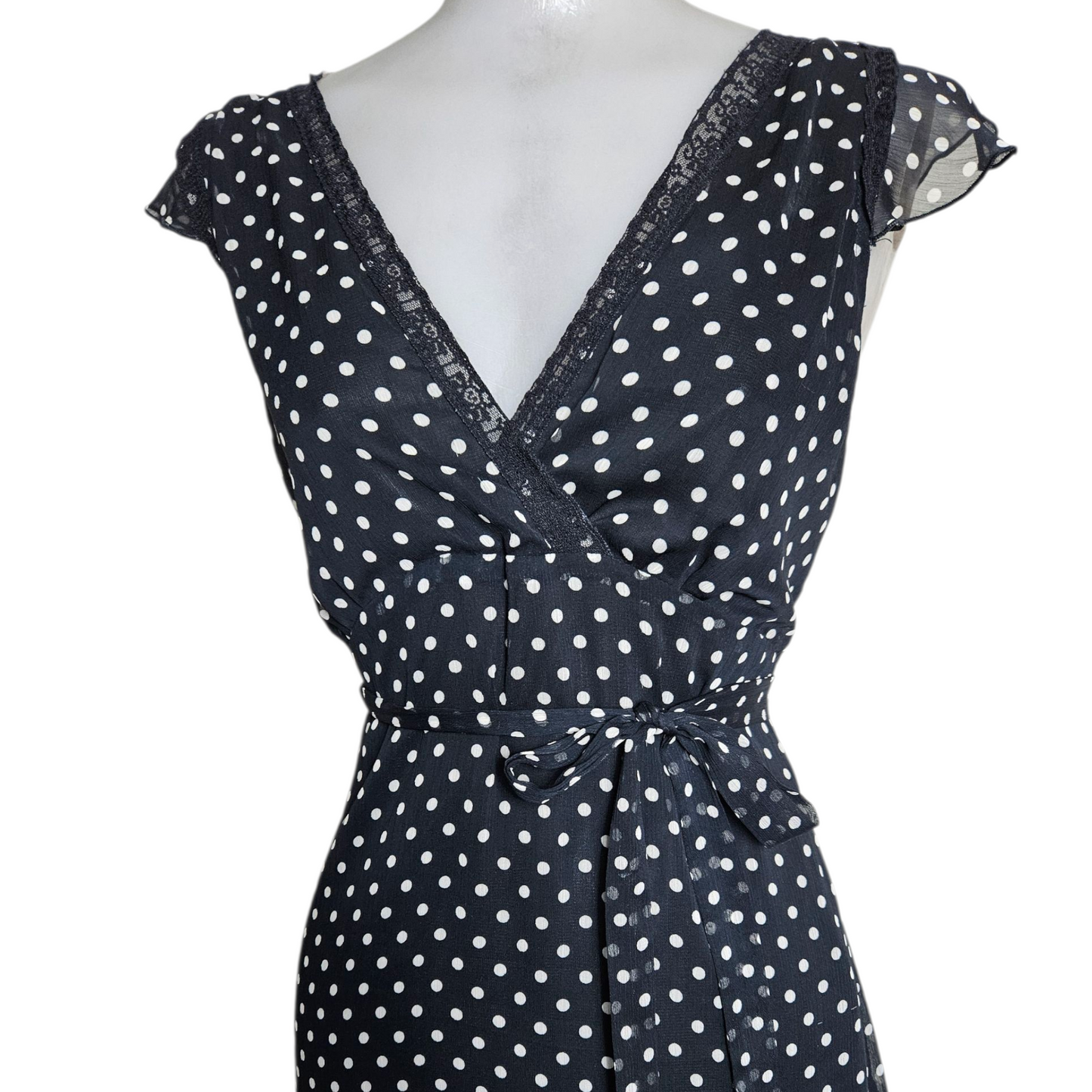 Polka dot voile dress