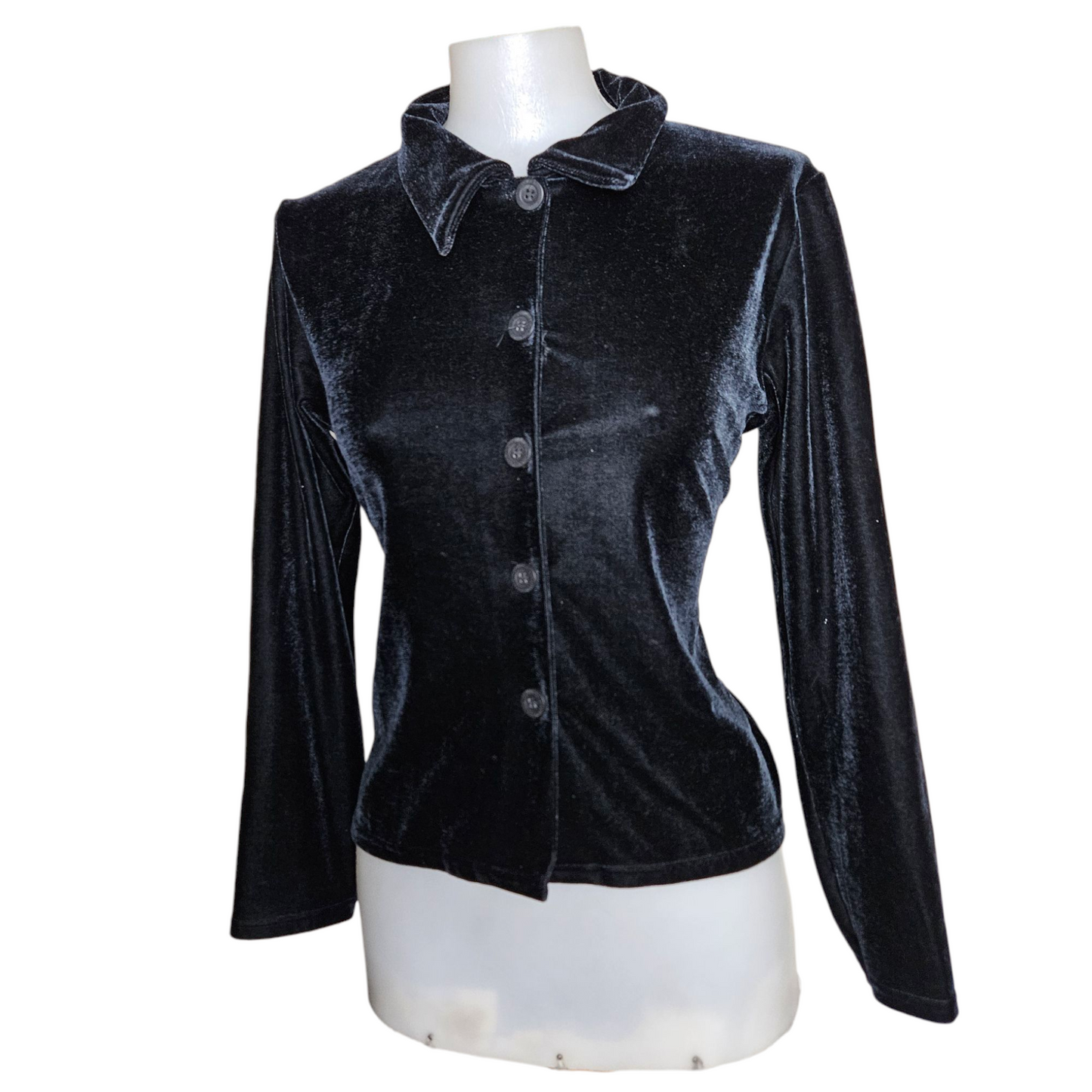 Surchemise noire en velours ras
