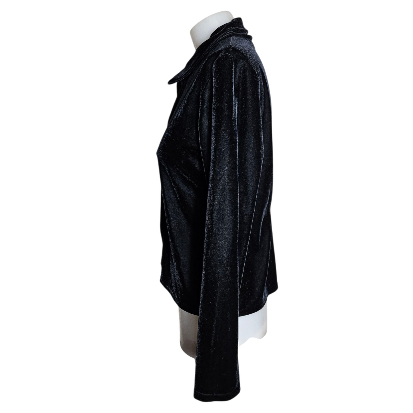 Surchemise noire en velours ras
