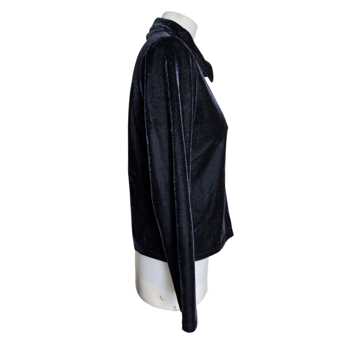 Surchemise noire en velours ras