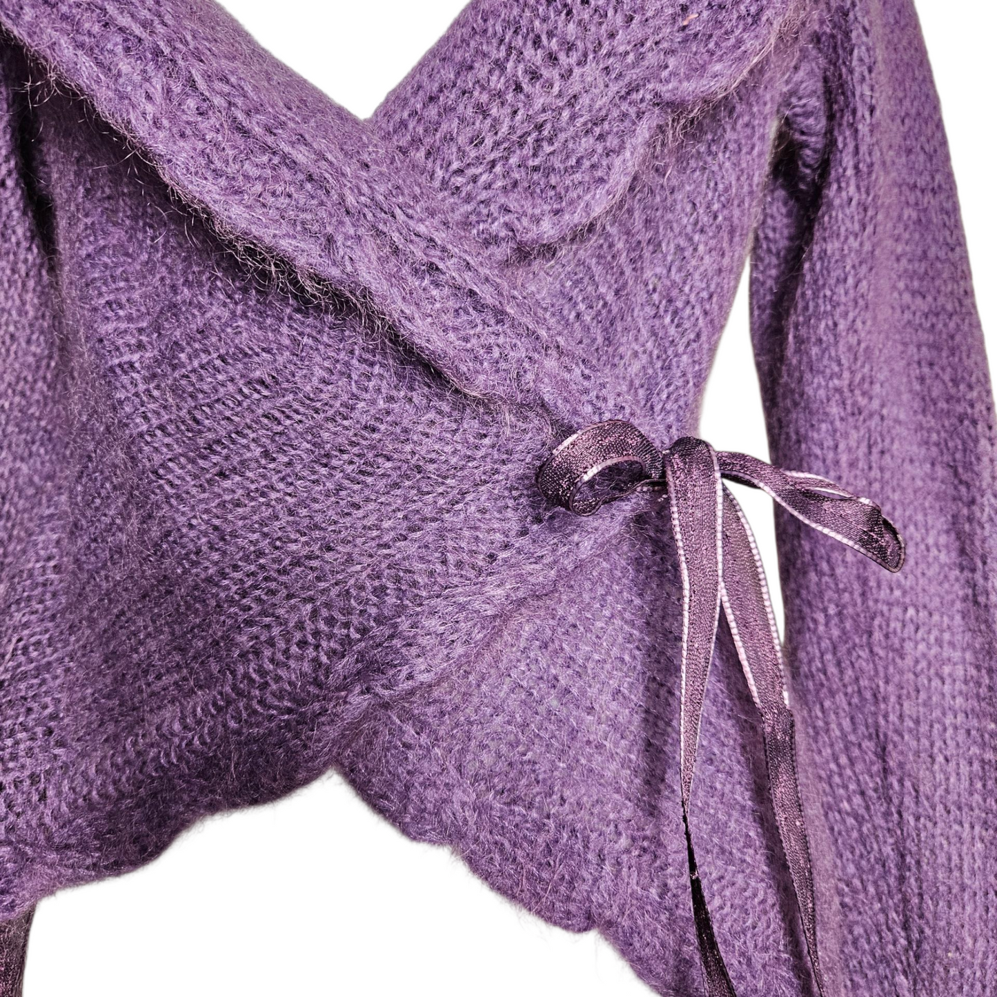Purple wrap cardigan
