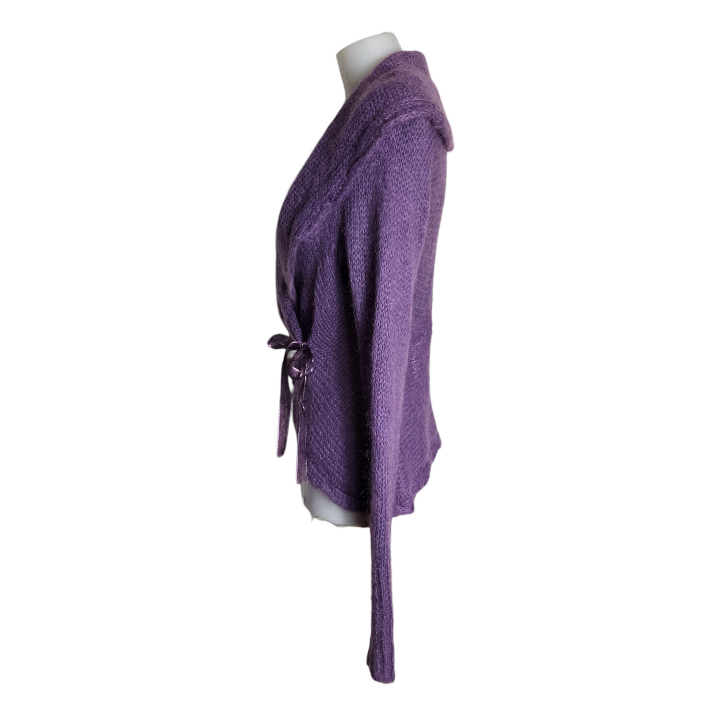 Purple wrap cardigan