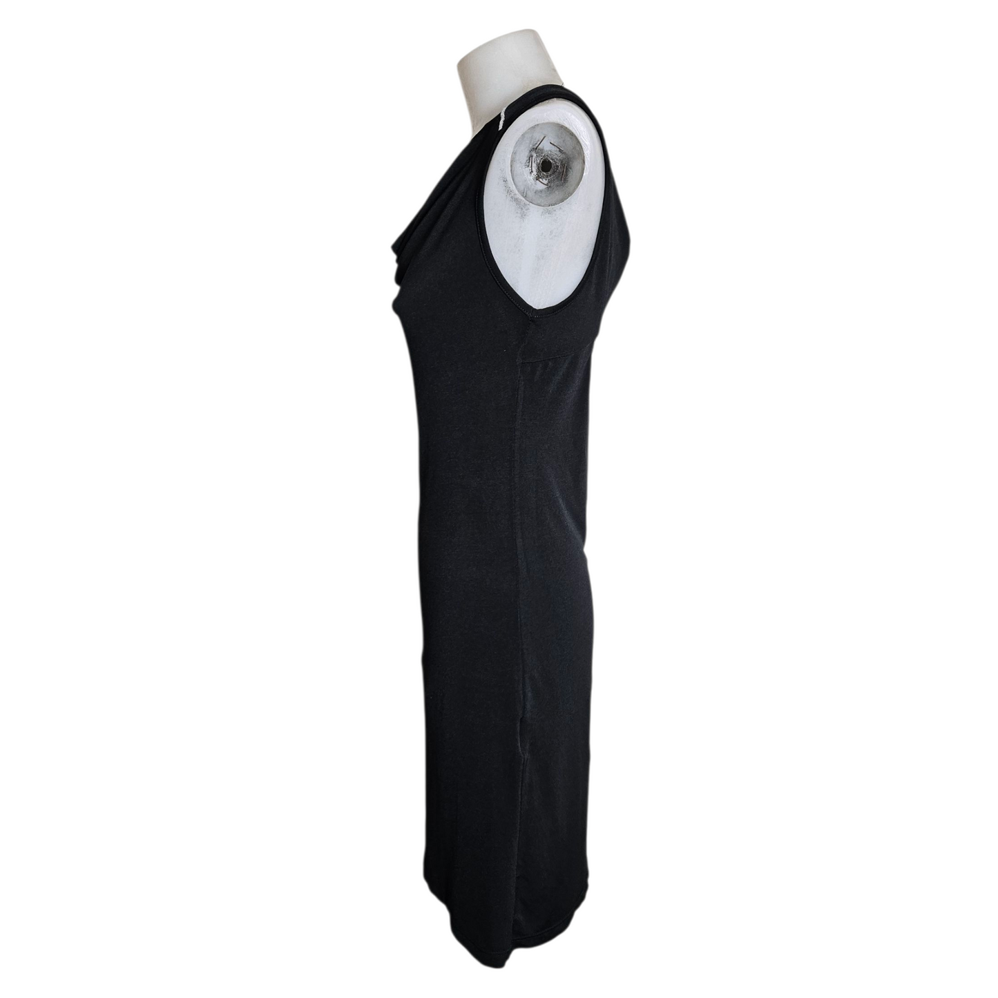 Black cowl neck dress