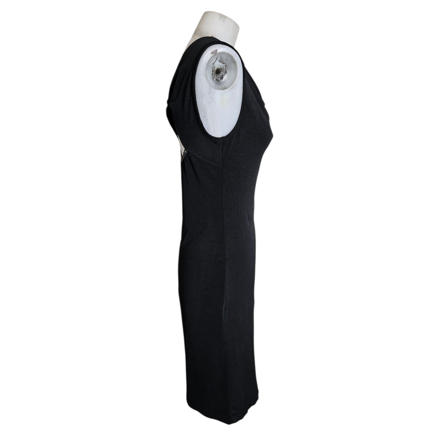 Black cowl neck dress