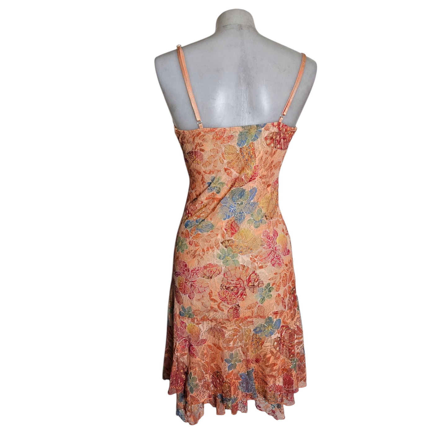 Short orange lace dress