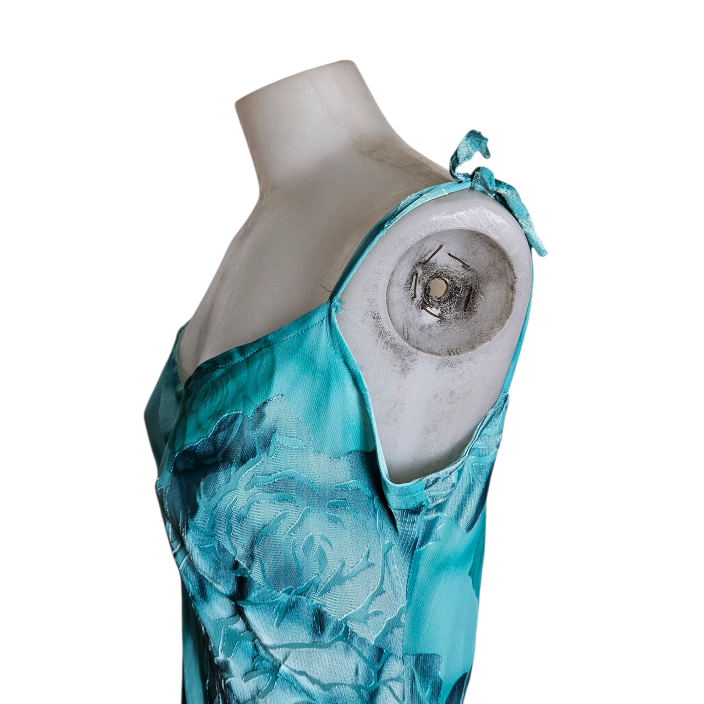 Blue floral voile dress