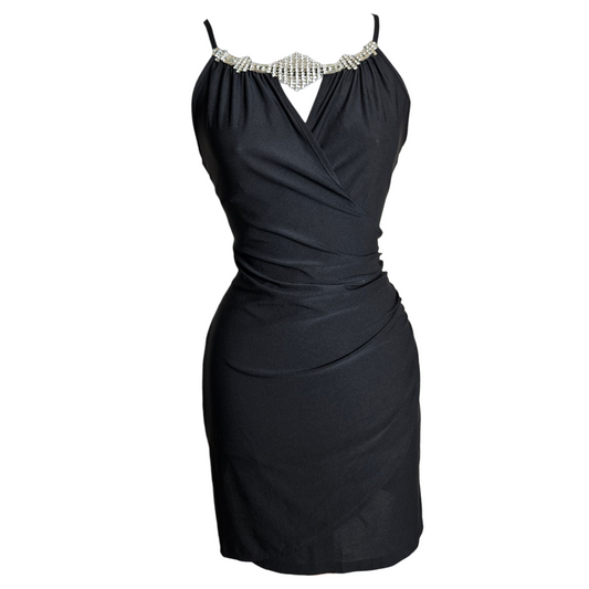 Short dress with jewel detail