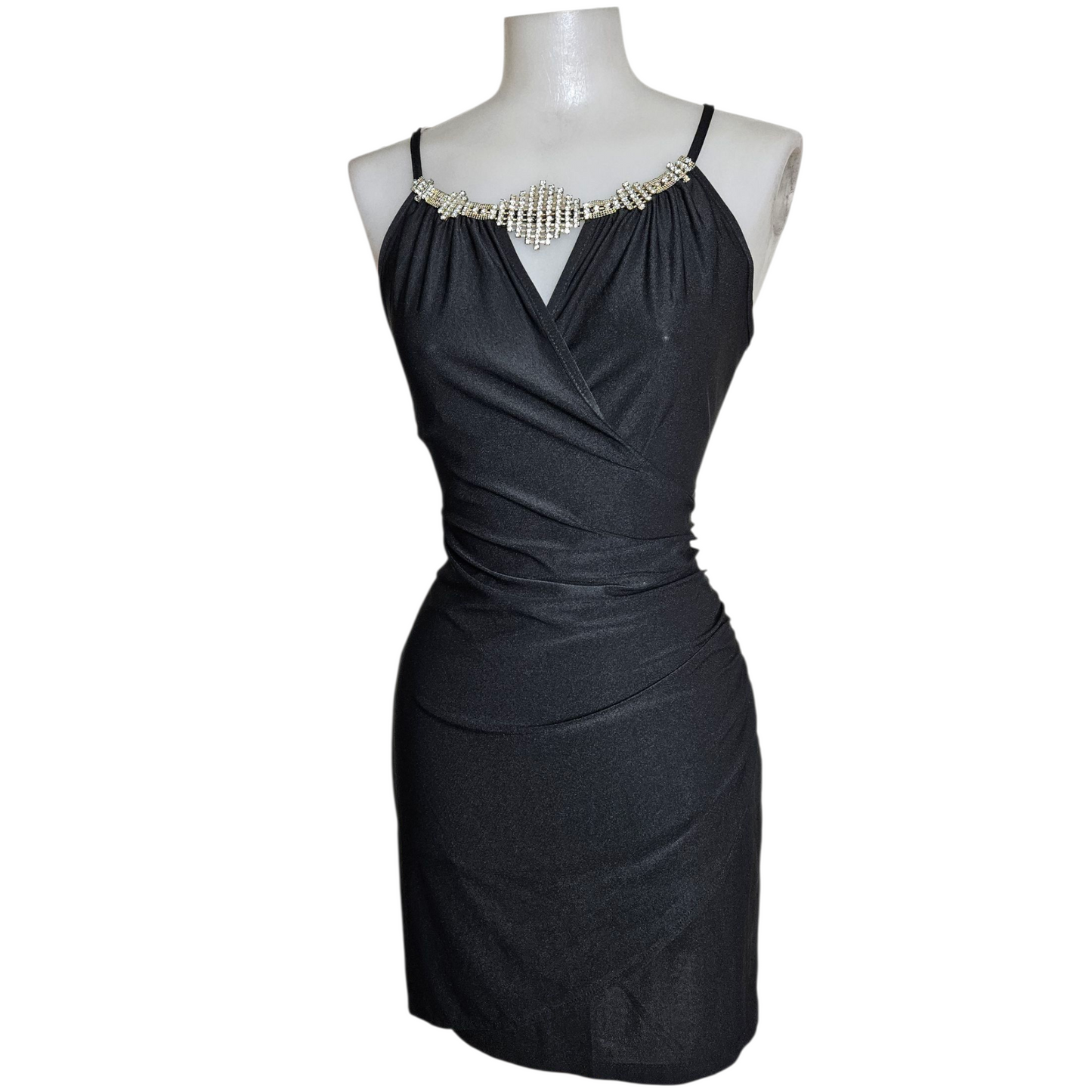Short dress with jewel detail