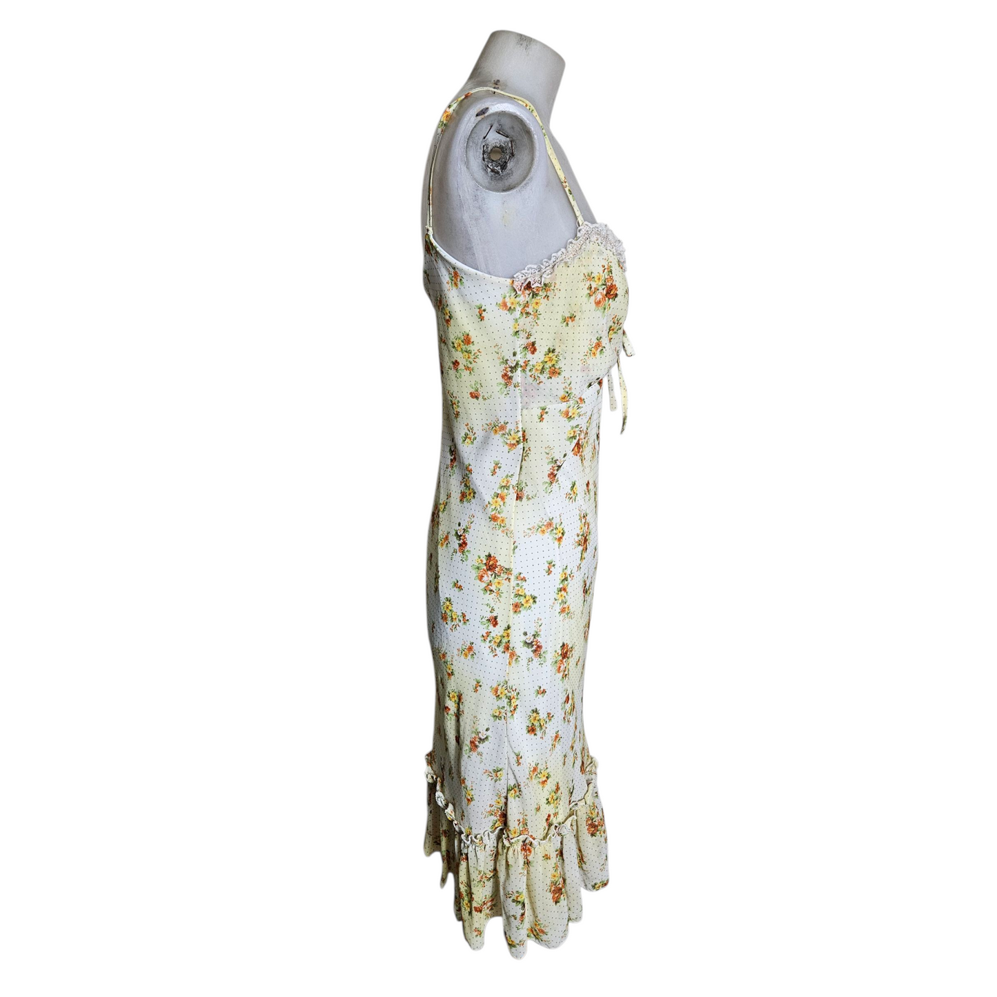 Light voile dress with floral pattern