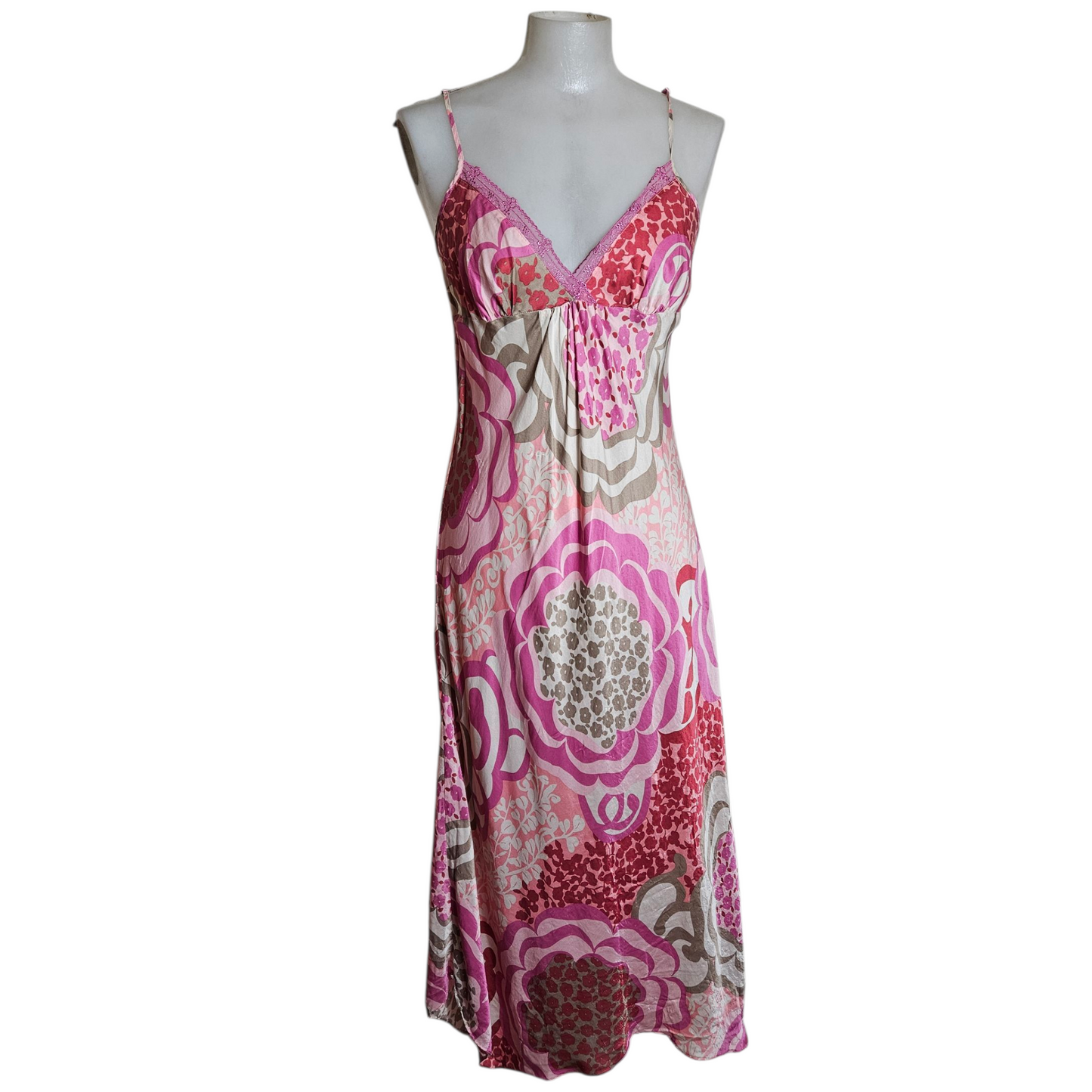 Flowing silk maxi dress