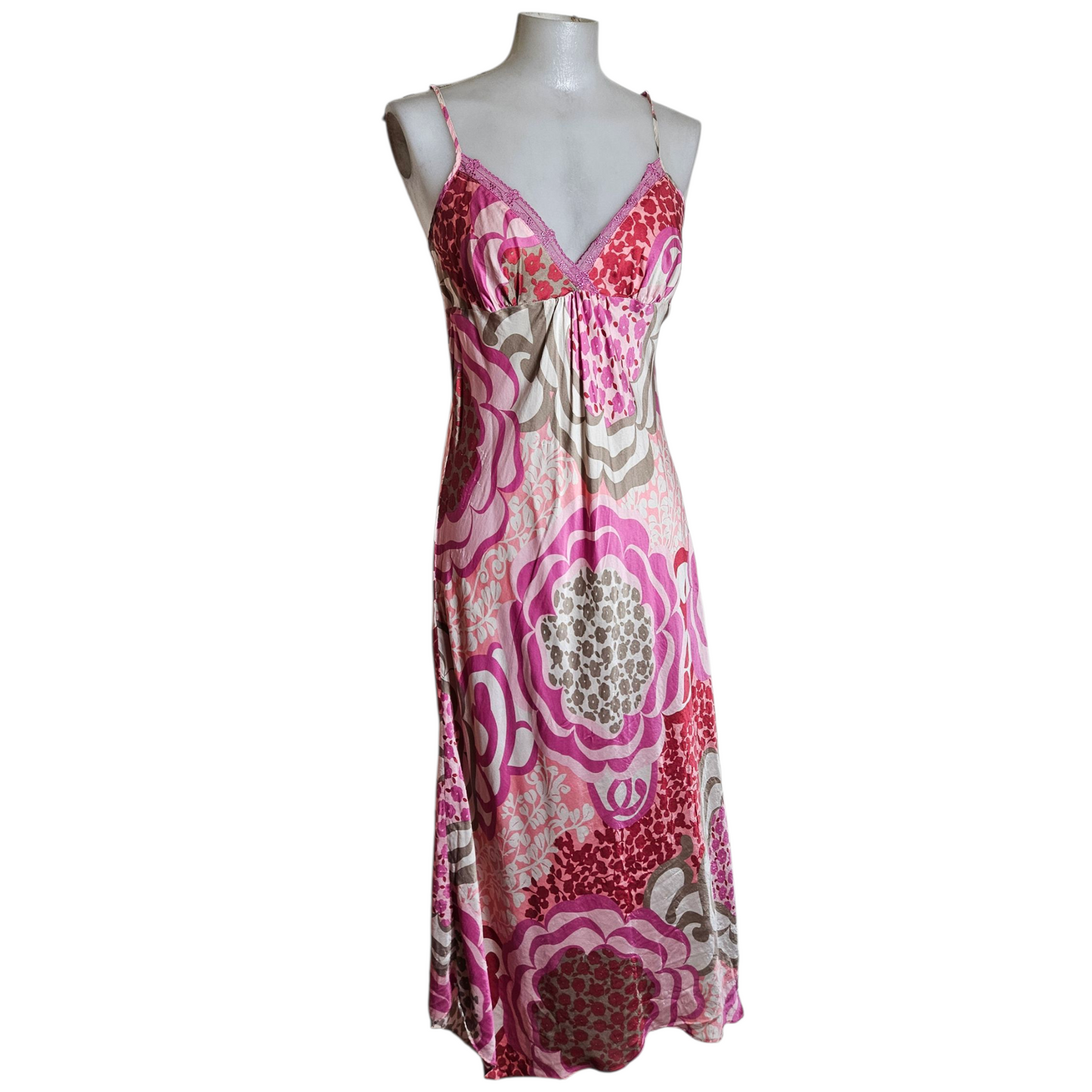 Flowing silk maxi dress