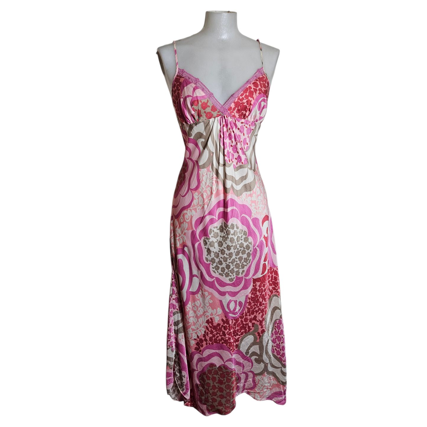Flowing silk maxi dress