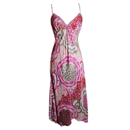 Flowing silk maxi dress
