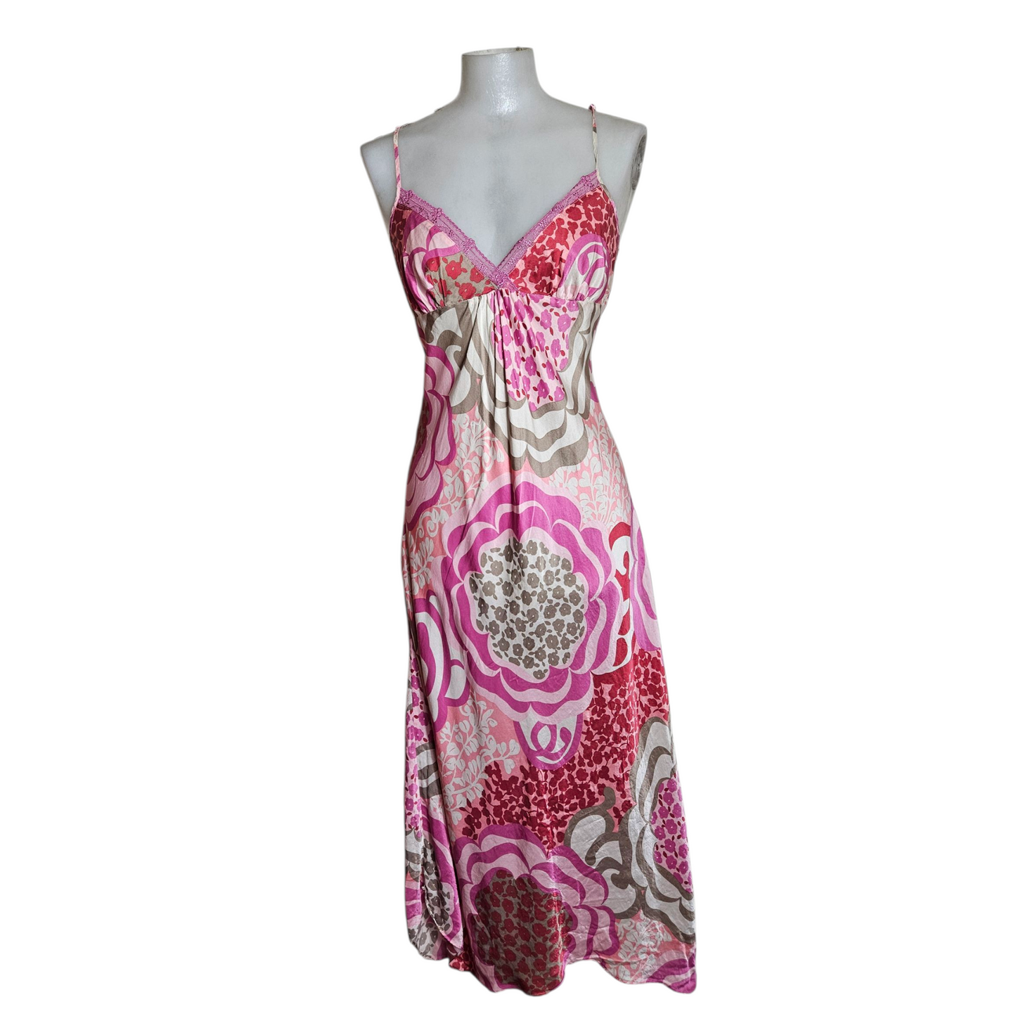 Flowing silk maxi dress
