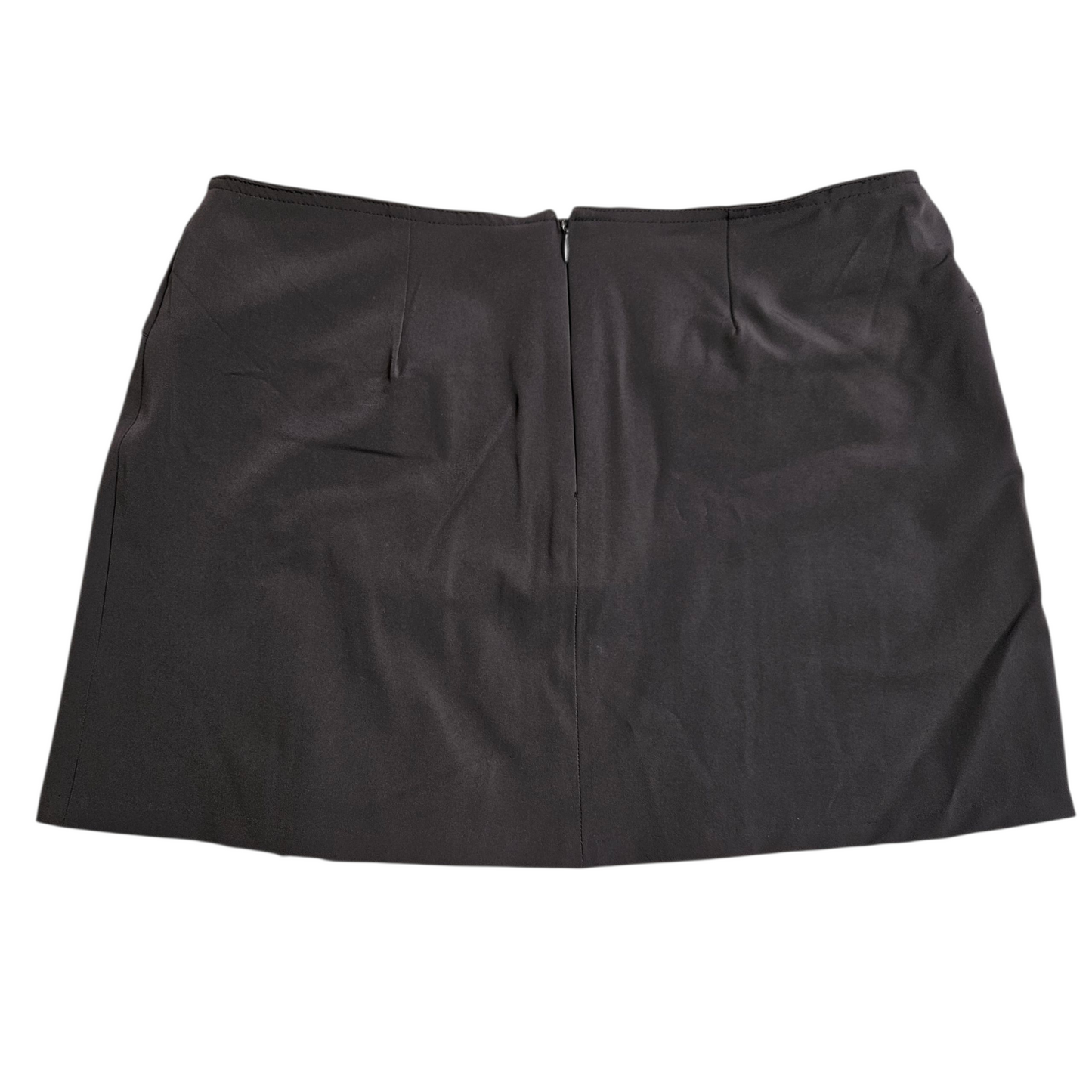 Pleated mini skirt with straps