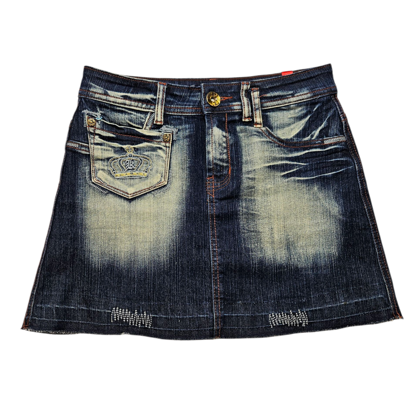Mini jupe en denim délavée
