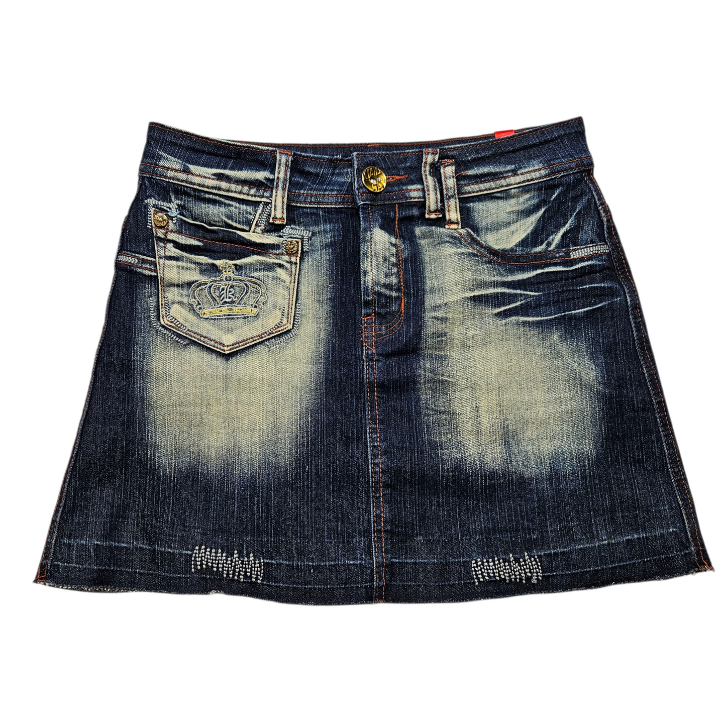 Mini jupe en denim délavée