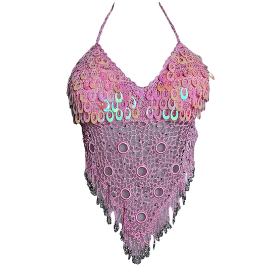 Dos nu brodé de sequins
