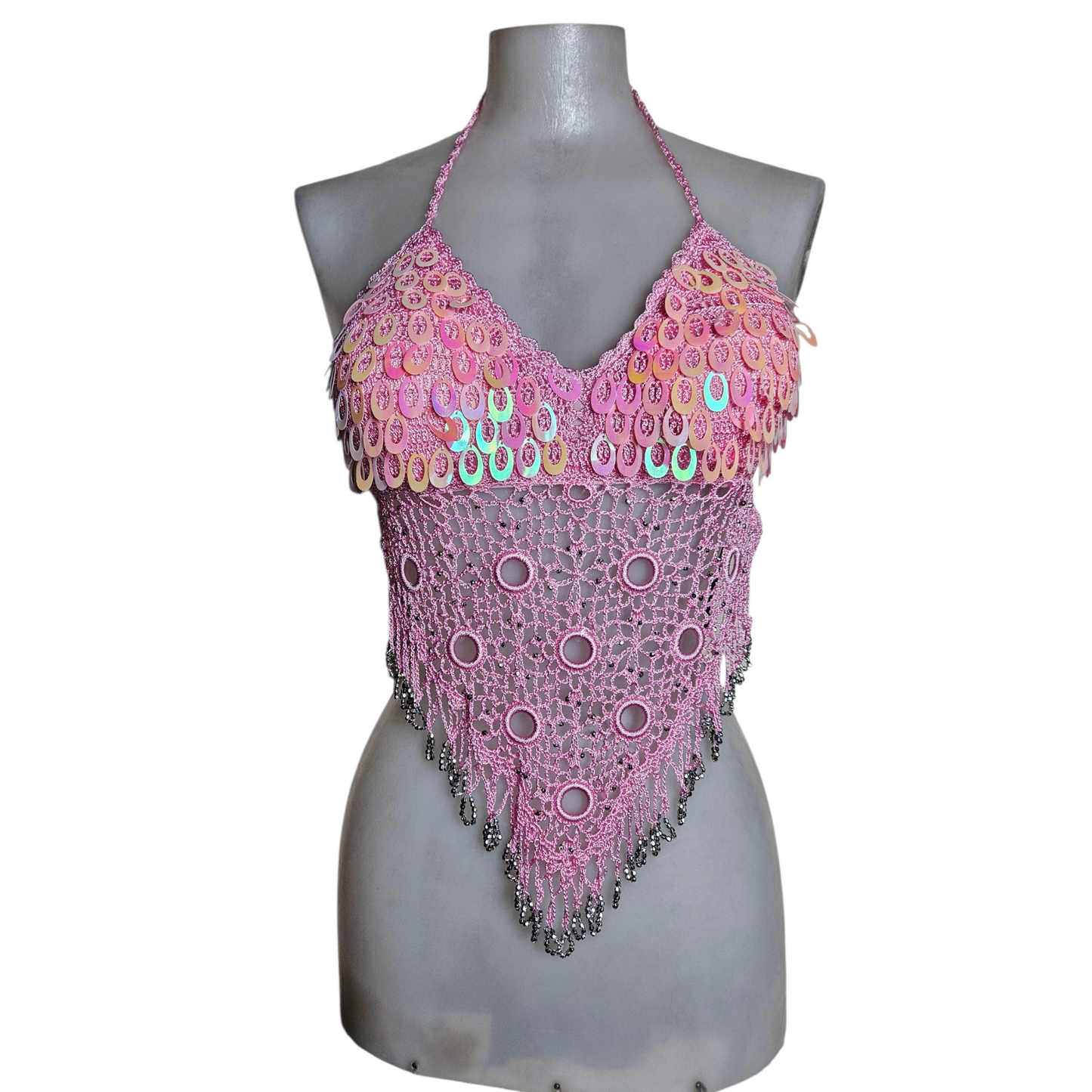 Dos nu brodé de sequins