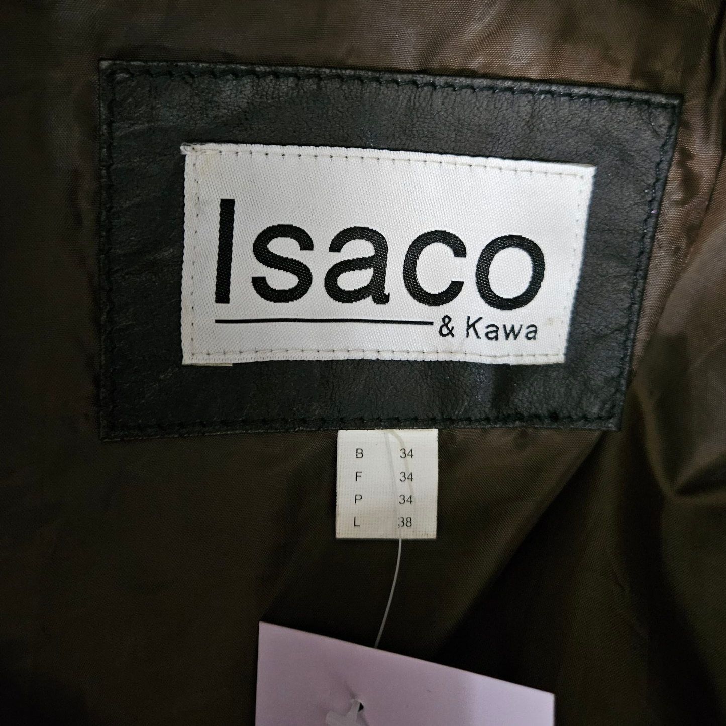 Deadstock leather trench coat with tag