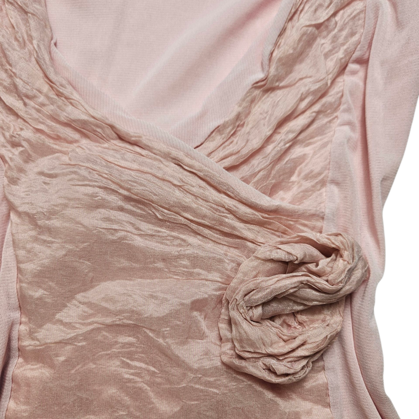 Powder pink two-material top