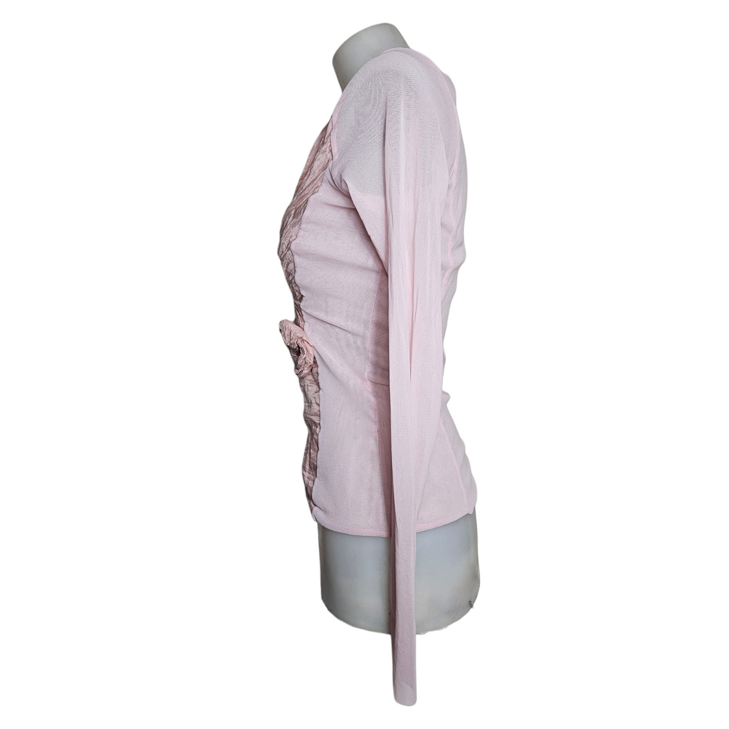 Powder pink two-material top