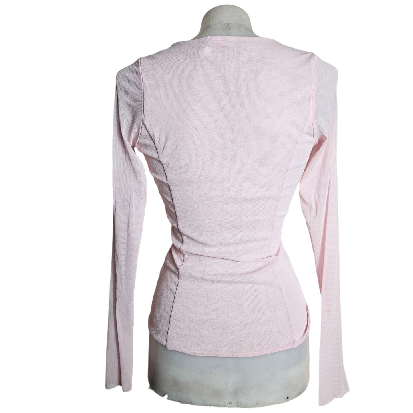 Powder pink two-material top