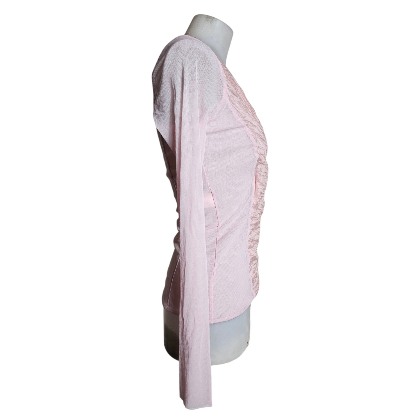 Powder pink two-material top