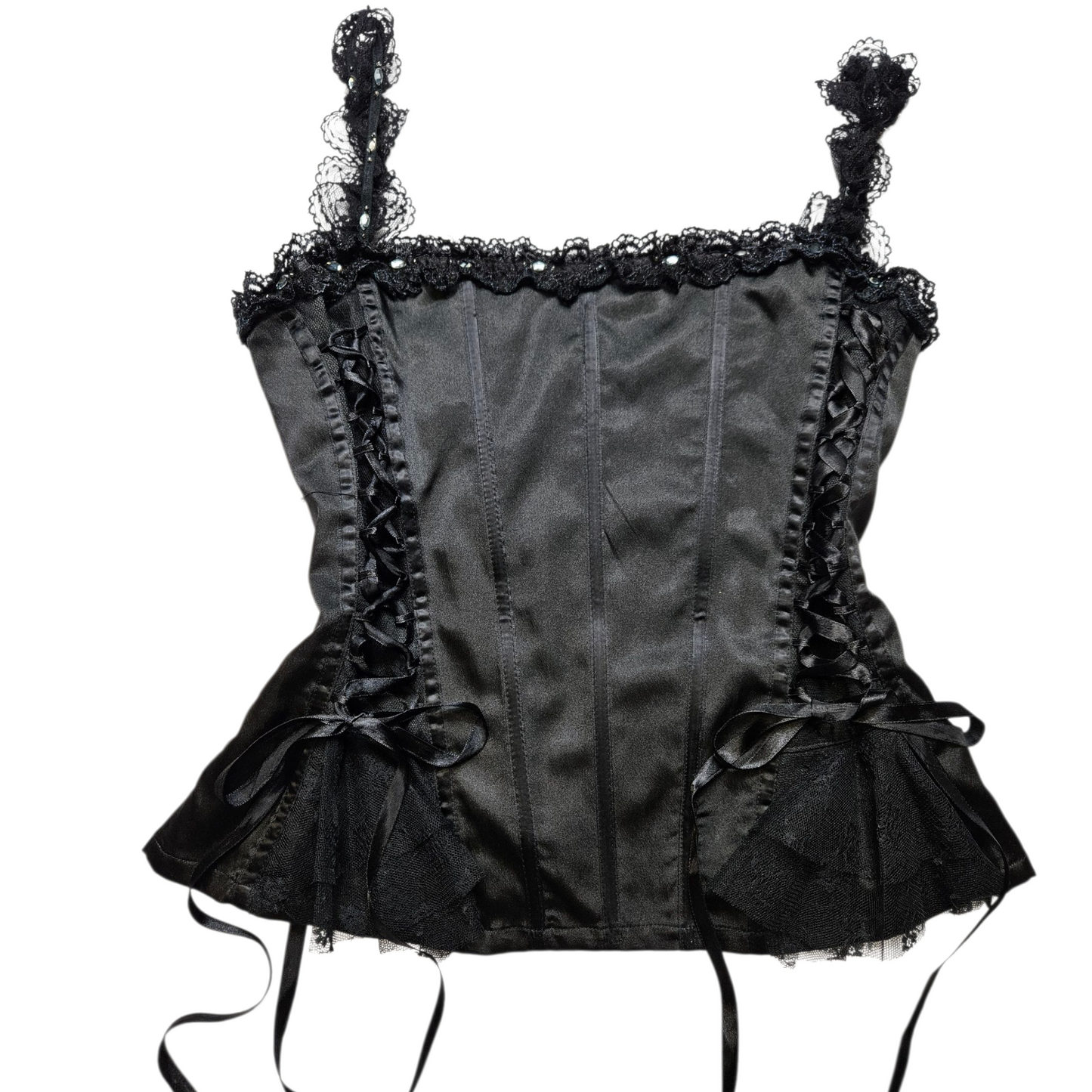 Satin corset-style top